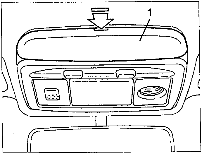 Sunroof control panel with lever point indicated