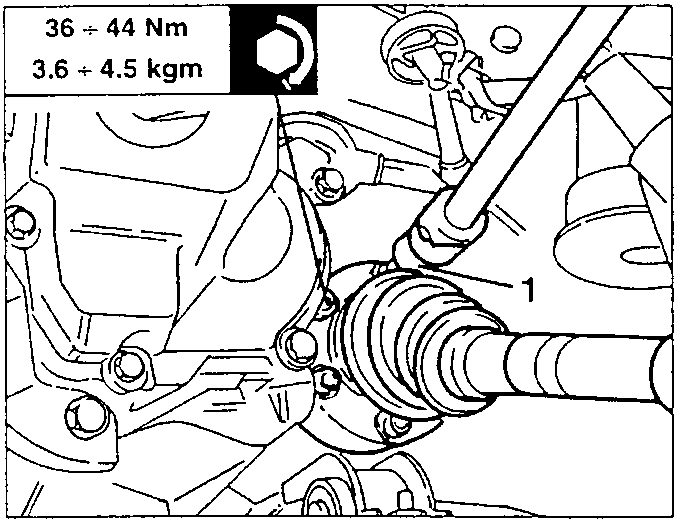 Axle shaft joint with bolts and safety plates