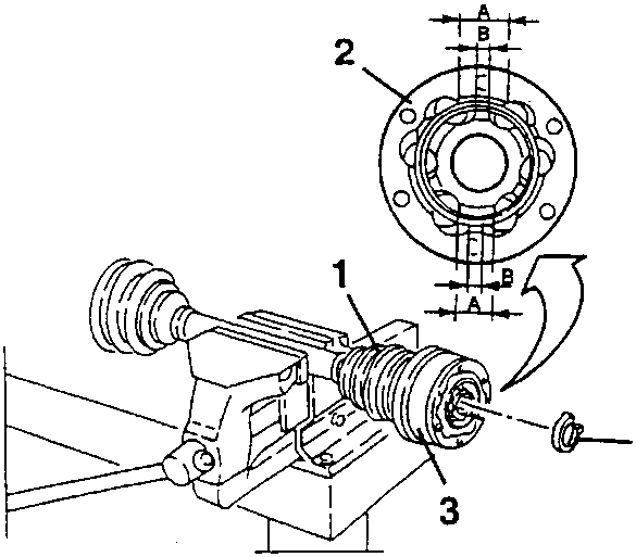 Joint assembly diagram showing ball housings, boot, and flexible retainer ring.
