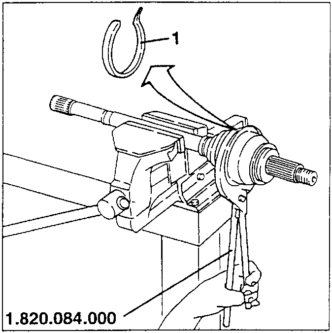 Tool 1.820.084.000 fitting boot outer clamp on C.V. joint