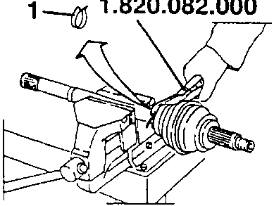 Tool 1.820.082.000 fitting boot inner clamp on C.V. joint