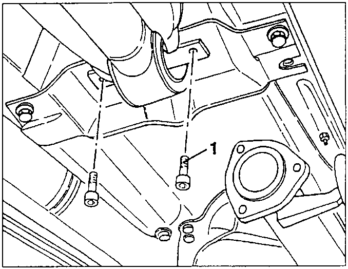Slackening screws on power unit rear support