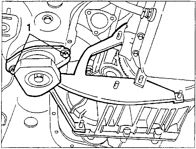 Diagram showing rear power unit support removal