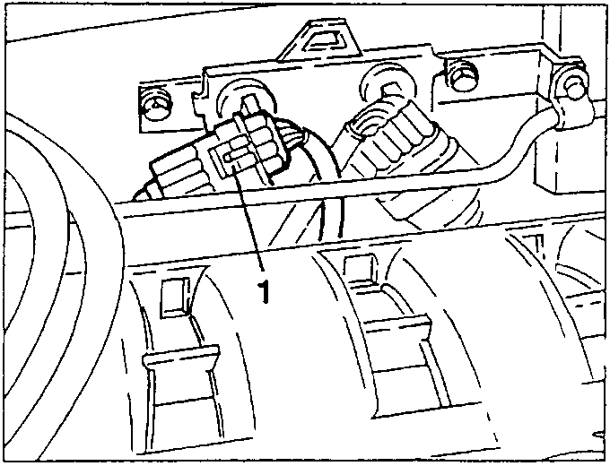 Diagram showing lambda sensor electrical connection being disconnected.