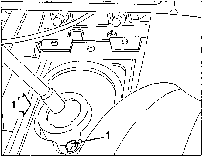 Illustrates removal of steering column cover with tool