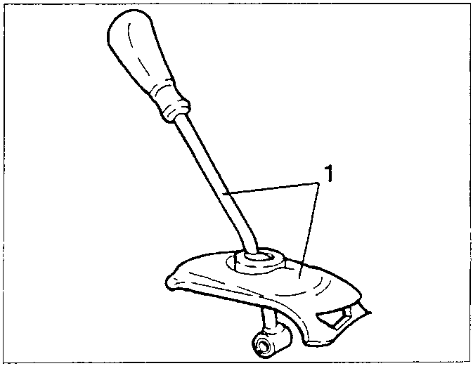 Gearshift control lever with joint and frame