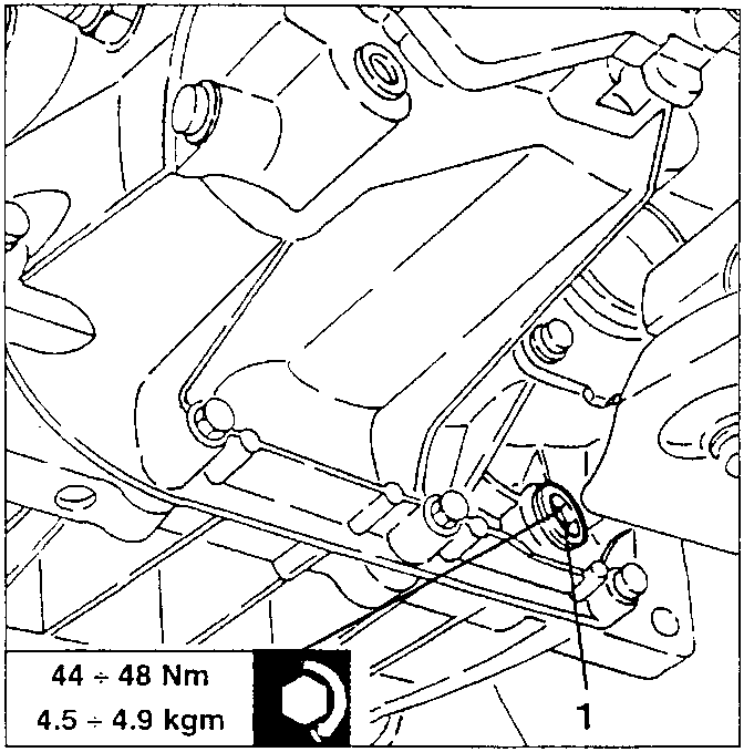 Gearbox differential oil plug with torque specification