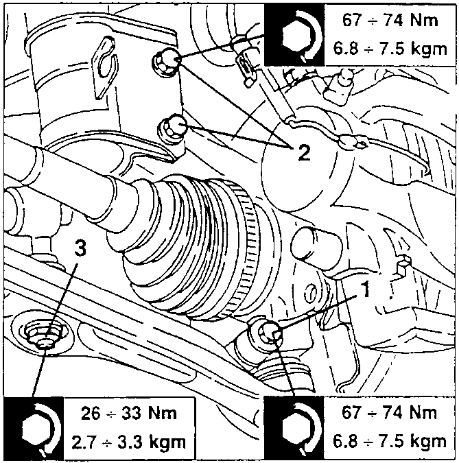 Left wishbone and differential carrier components
