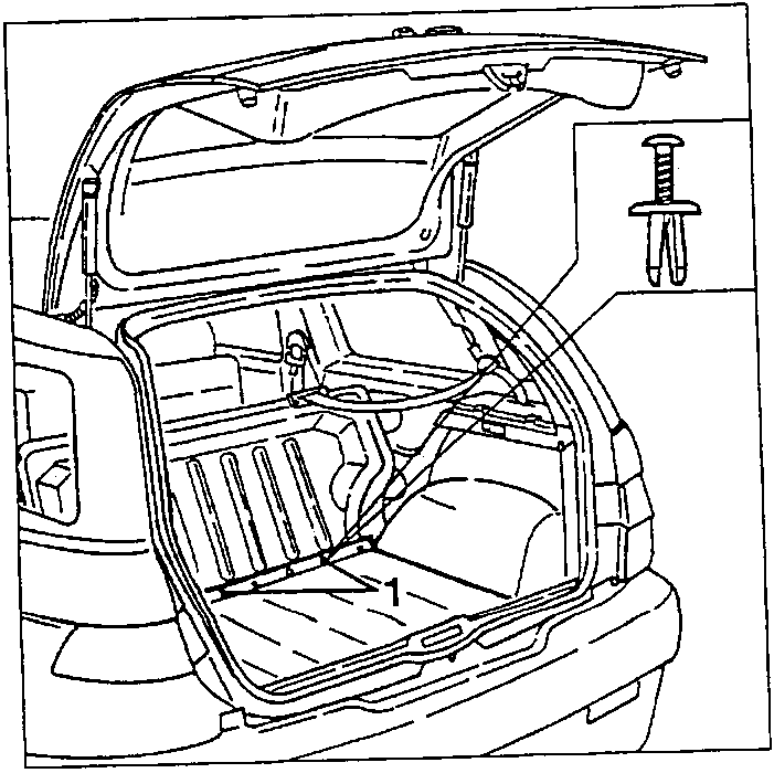 Luggage compartment lower trim removal with rear seat tipped forward
