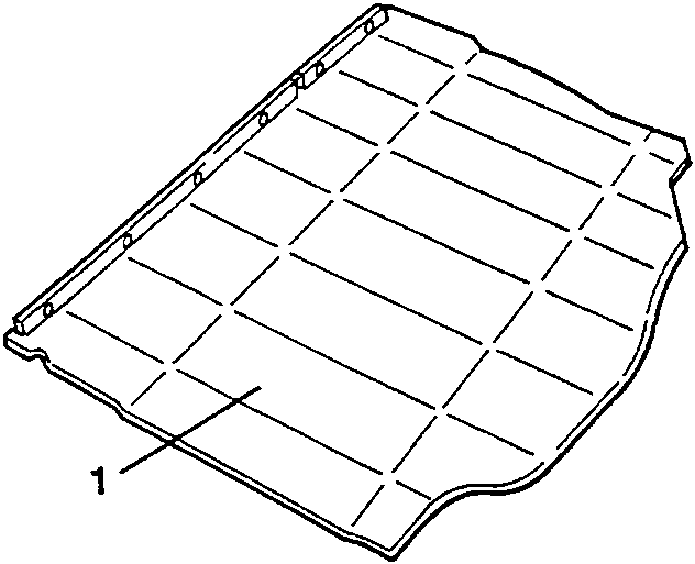 Luggage compartment lower trim with callout 1