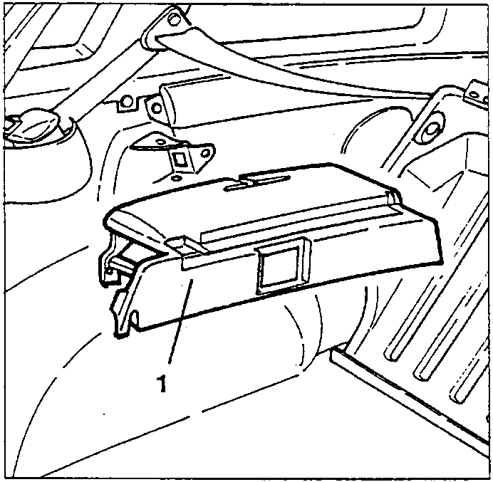 Side parcel shelf support bracket with safety belt
