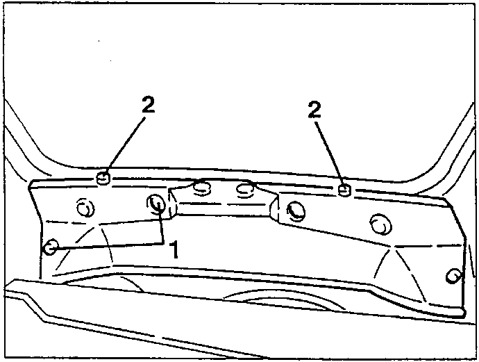 Luggage compartment protective trim with plastic nails and screws