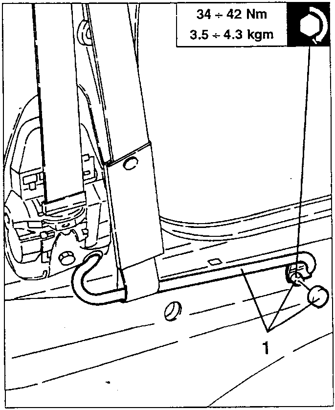Lower seat belt slider connection with torque specification