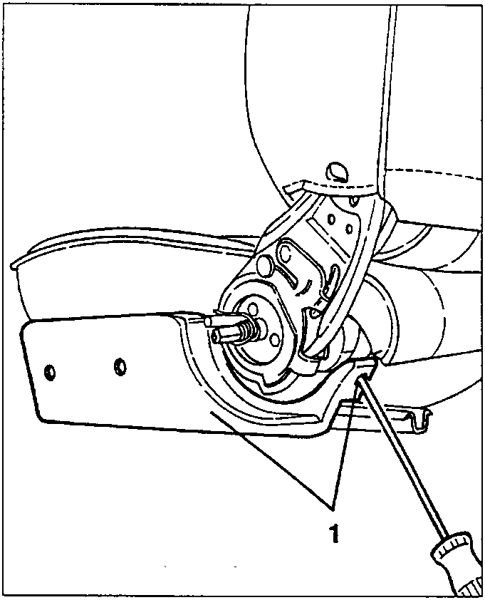 Diagram showing lower moulding being removed from cushion