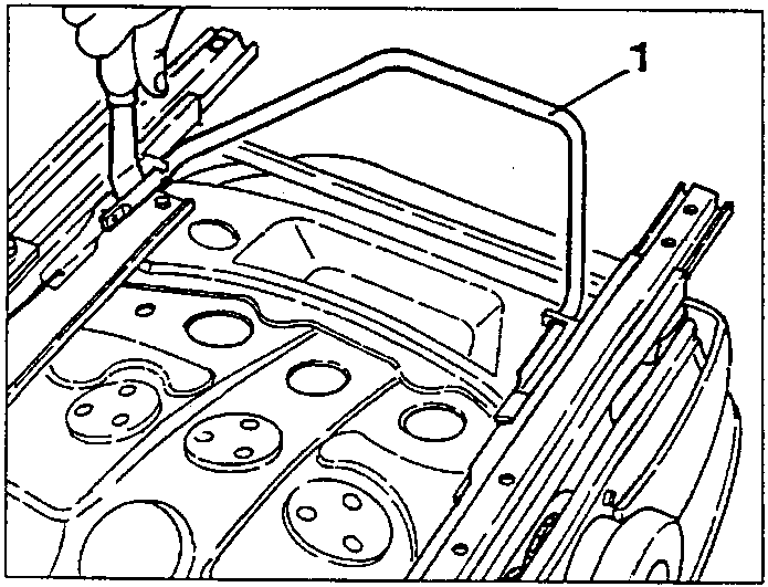 Diagram showing seat runner lever being removed