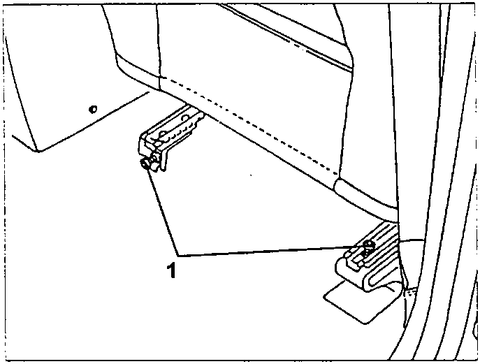 Seat guide bolt removal diagram