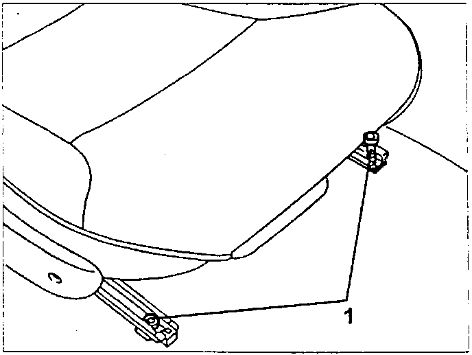Seat guide bolt removal diagram