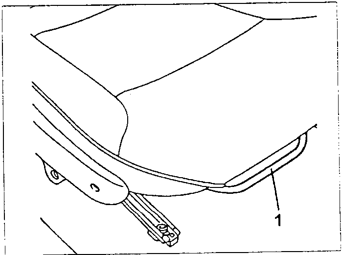 Seat guide support area with lever 1 shown