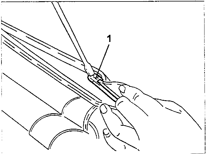 Diagram showing head restraint removal with springs 1a and head restraint 1b