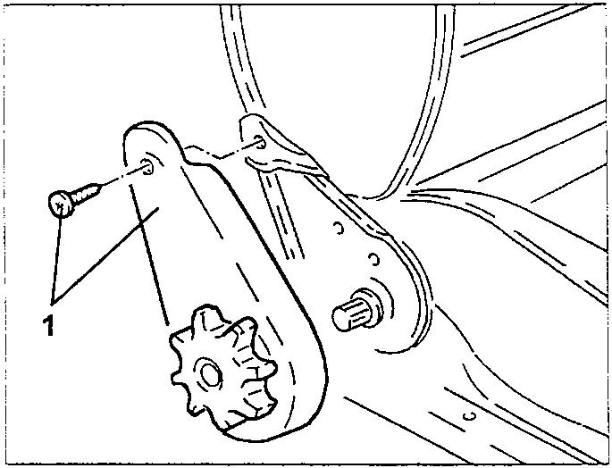 Diagram showing a fixing bolt and hinge trim being removed from a car's interior panel.