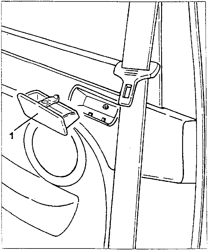 Diagram showing ashtray release mechanism