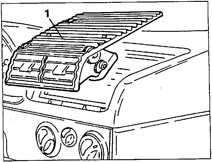 Air vent being removed from dashboard