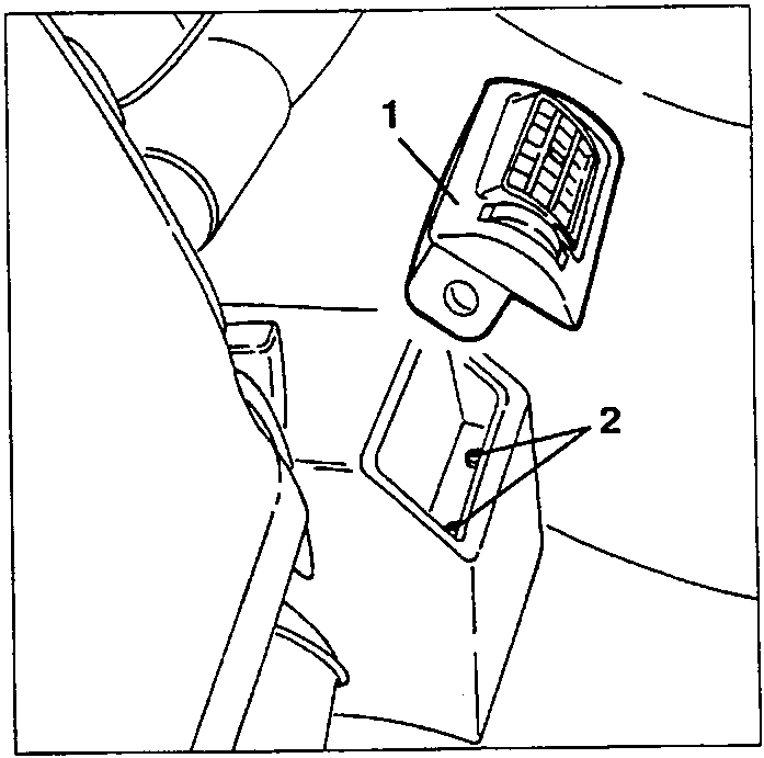 Hand pulling out rear air vent and showing two screws