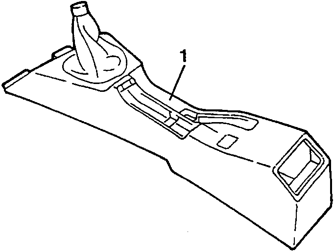 Central console being pulled out from the car interior