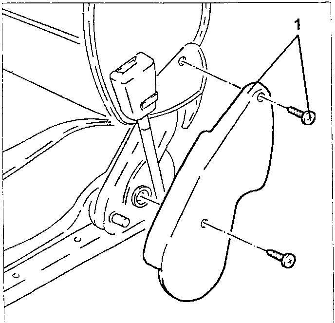 Hinge trim with fixing bolts and knob