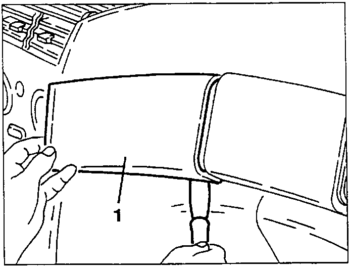 Illustration showing hand prising off left-hand trim panel