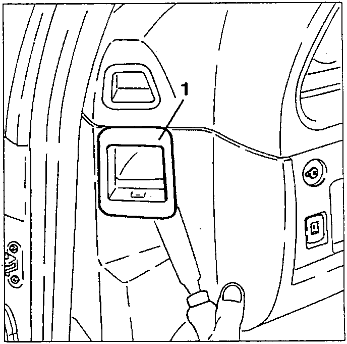 Air delivery vent removal diagram showing dashboard vent