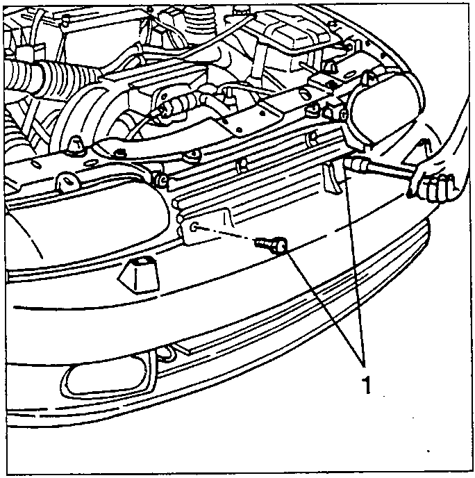 Slacking upper bumper fastening screws