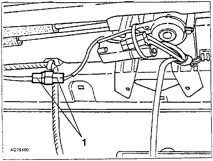 Diagram showing sunroof motor electrical connection being disconnected