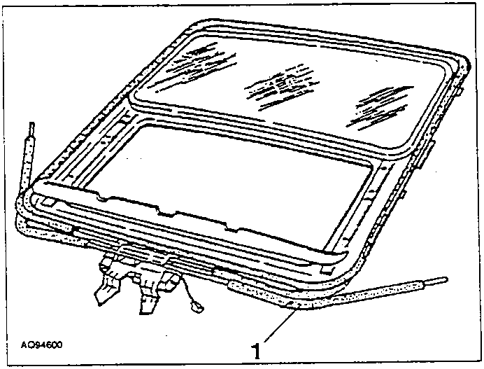 Sunroof assembly with mounting brackets and seals
