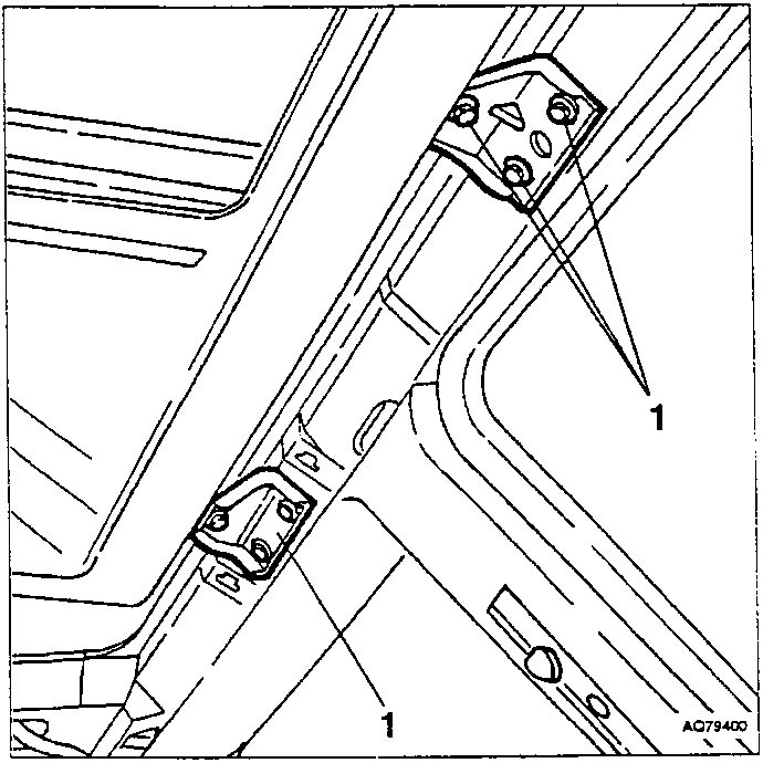 Six screws fastening the sunroof to the roof panel