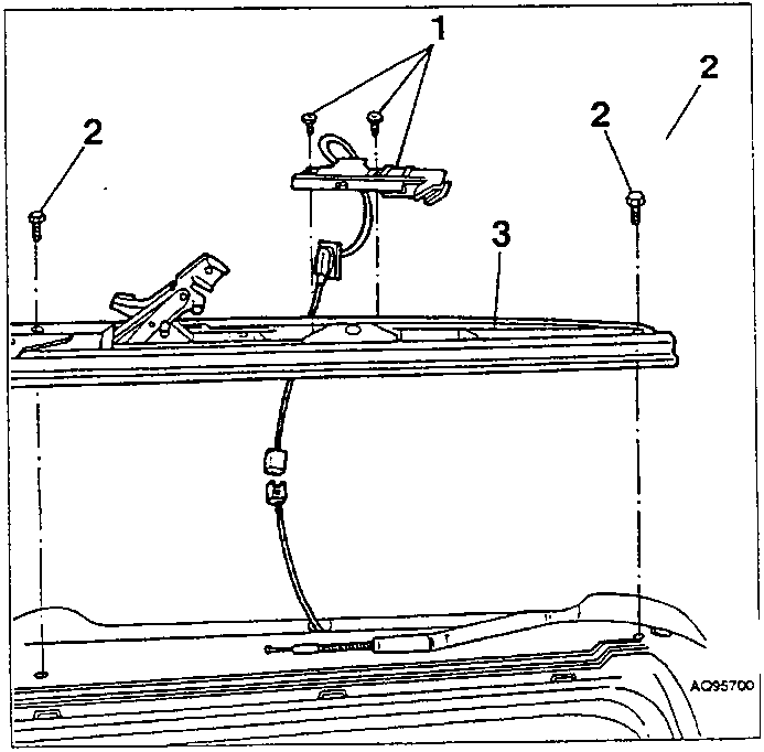 Diagram showing sunroof control system components