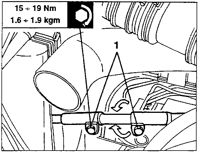 Adjustment coupling for track rod with torque specification