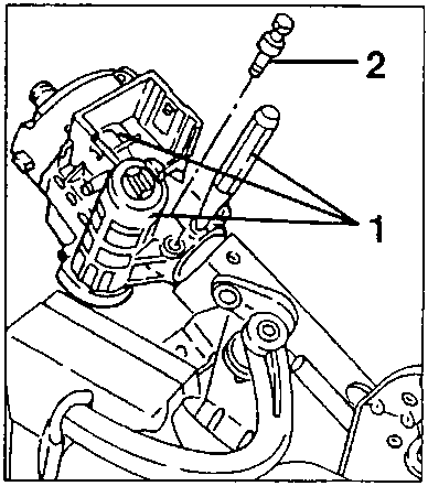 Control unit and ignition block support being refitted