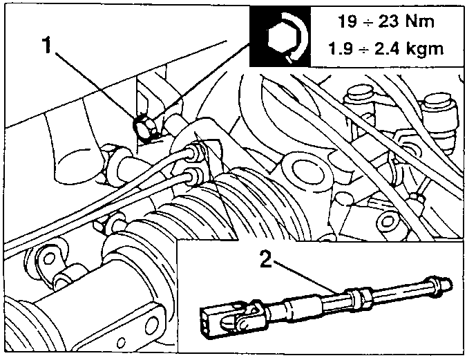 Lower steering column with torque specification