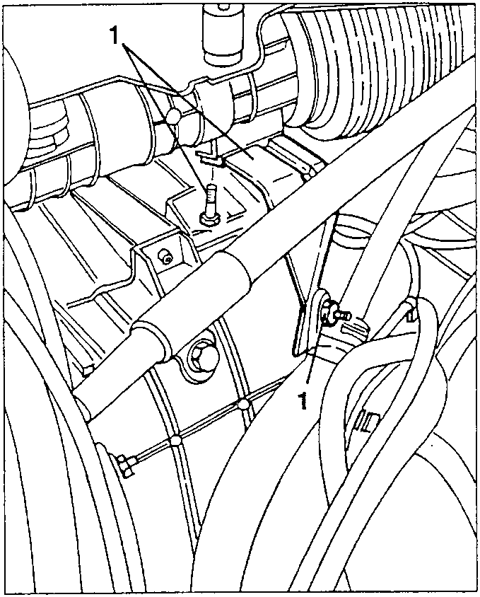 Power steering hose support bracket