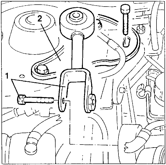 Engine reaction tie-rod and upper support