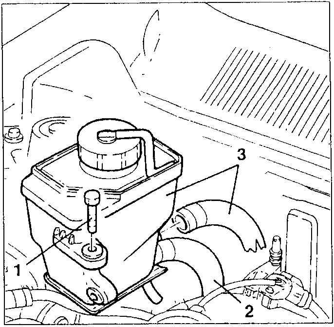 Power steering reservoir removal