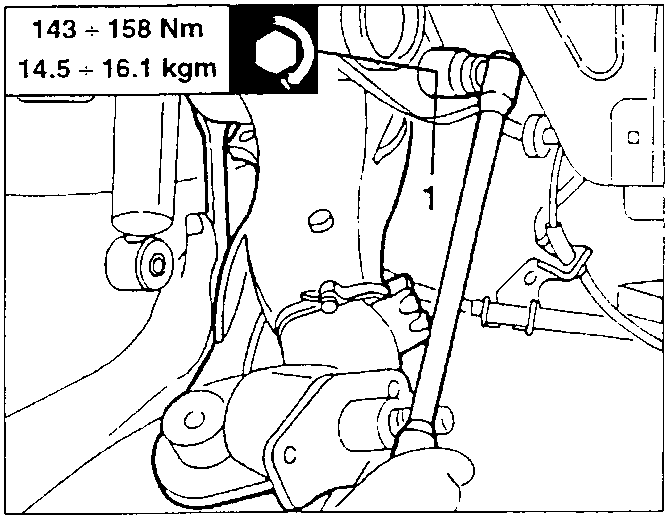 Longitudinal arm removal diagram