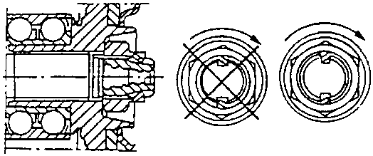 After change diagram showing bearing inner race contact