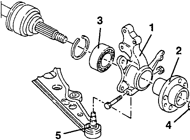 Disassembled wheel upright components
