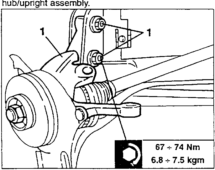 Diagram showing ball joint disconnection with tool 1.821.169.000 (A.3.0633).