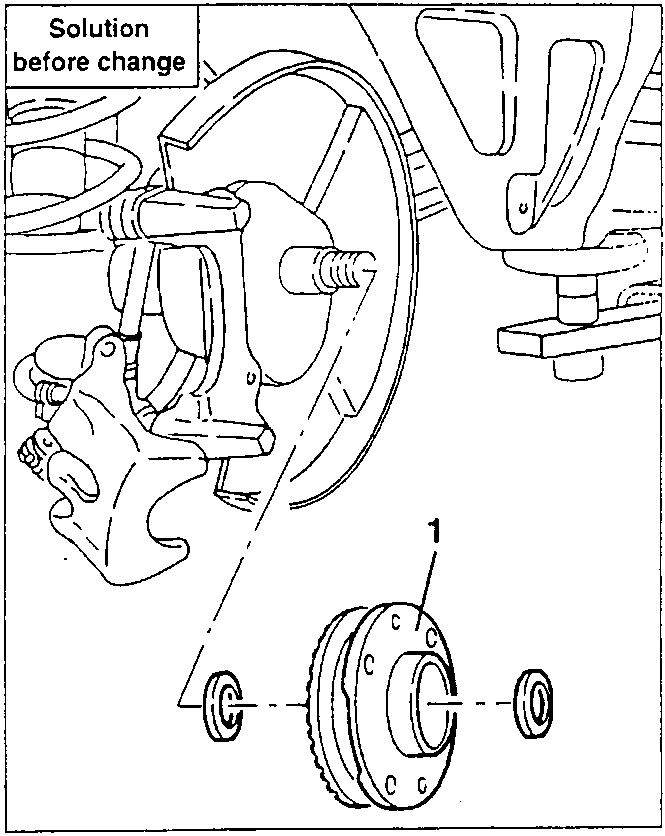 Wheel hub removed before change