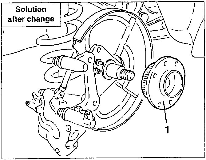 Wheel hub installed after change