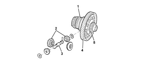 Manual gearbox differential