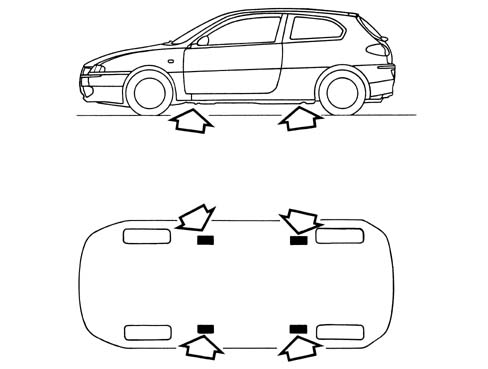 Vehicle lifting points